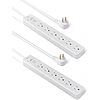 $4.43*: 2-Pk AmazonBasics 6-Outlet 600 Joule Surge Protector Power Strip w/ 2' Cord (White) at Amazon