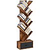 $24.99*: 7-Tier Rolanstar Tree Bookshelf with Drawer (Rustic Brown) at Amazon