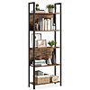 $31.75: VASAGLE 5-Tier Bookshelf, 9.4 x 24.4 x 65 Inches, Rustic Brown and Black ULLS025B01 at Amazon