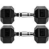 $26.07*: 15-lbs Fitvids Premium Rubber Encased Hex Dumbbell (Pair) at Amazon