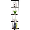 $12.82*: 5-Tier 57.7&amp;quot; Furinno TURN-N-TUBE Corner Shelf (Dark Cherry/Black) at Amazon
