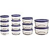 $23.88: 26-Piece Anchor Hocking Glass Storage Containers with Lids (Navy Lids) at Amazon