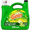 [S&amp;amp;S, AC] $24.64: 4 &times; 194-Oz Gain Liquid Laundry Detergent (134 Loads) ($6.16 each) at Amazon