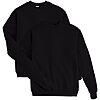 $12*: 2-Pack Hanes Men's EcoSmart Fleece Pullover Crewneck Sweatshirt (Black) at Amazon