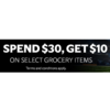 Save $10 when you buy $30 of select Grocery items at Amazon