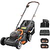 $159: WORX 40V 17&amp;quot; Cordless Lawn Mower &ndash; 2 Batteries &amp;amp; Charger Included at Amazon