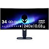 $649.99*: 34&amp;quot; Alienware AW3425DW 240Hz 1440p QD-OLED Curved Gaming Monitor at Amazon