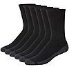 $6.51*: 6-Pack Hanes Men's Max Cushioned Crew Socks (Black/Grey) at Amazon