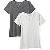 $6.45: 2-Pack Amazon Essentials Women's Regular-Fit Short-Sleeve Crewneck T-Shirt at Amazon