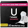 [S&amp;amp;S, AC] $37.66: 8 &times; 50-Count U by Kotex Balance Ultra Thin Pads with Wings (Regular Absorbency) ($4.71 each) at Amazon