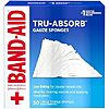 [S&amp;amp;S] $3.69: 50-Count Band-Aid Brand First Aid Products Tru-Absorb Sterile Gauze Sponges (4 in by 4 in) at Amazon
