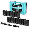 DURATECH 24-Piece 1/2" Drive Deep Impact Socket Set
