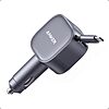Anker Nano 75W Car Charger with Retractable USB-C Cable (Gray)
