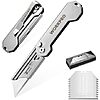 WORKPRO EDC Folding Utility Knife with Belt Clip and 10 Blades