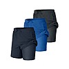 3-Pack Men's 2-in-1 Quick Dry Active Shorts