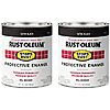 Rust-Oleum Oil-Based Protective Enamel Paint (Satin Black) - 2-Pack 1-Quart