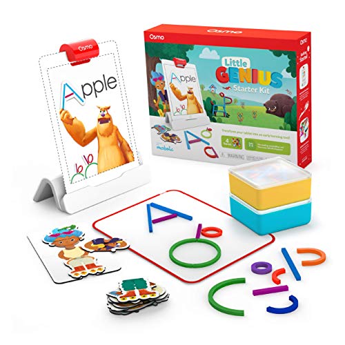 Osmo - Little Genius Starter Kit for iPad - 4 Educational Learning Games - Ages 3-5 - Phonics & Creativity - STEM Toy Gifts for Kids 3 4 5 (Osmo iPad Base Included) $39.99 - Amazon