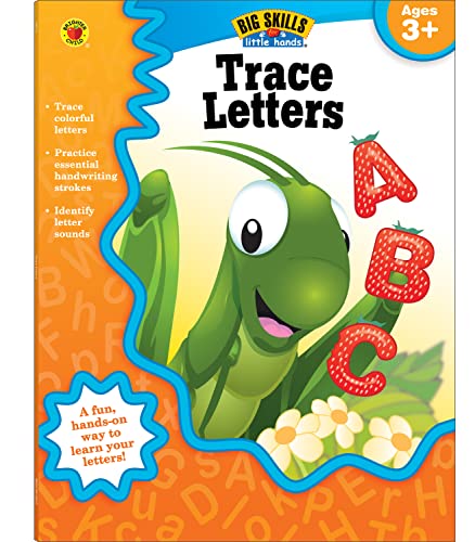 Trace Letters Handwriting Workbook, Alphabet and Basic Vocabulary Activity Book for Kindergarten and Preschool Learning (Big Skills for Little Hands®)  $1.49 - Amazon