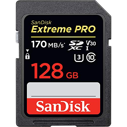 SanDisk 128GB Extreme PRO SDXC UHS-I Card - C10, U3, V30, 4K UHD, SD Card - SDSDXXY-128G-GN4IN $22.99 - Amazon