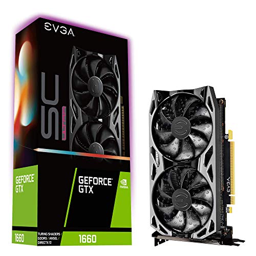 EVGA GeForce GTX 1660 SC Ultra Gaming, 06G-P4-1067-KR, 6GB GDDR5, Dual Fan $209.99 + F/S - Amazon