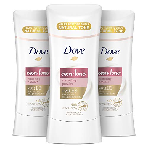 Dove Even Tone Antiperspirant Deodorant for Uneven Skin Tone Restoring Powder Sweat Block for All-Day Fresh Feeling 2.6 oz 3 Count $12.21 or $11.45 /w S&S - Amazon