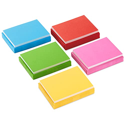 Hallmark Blank Cards Assortment, Solid Colors (200 Note Cards in Blue, Green, Yellow, Red, Pink) $12.50 - Amazon