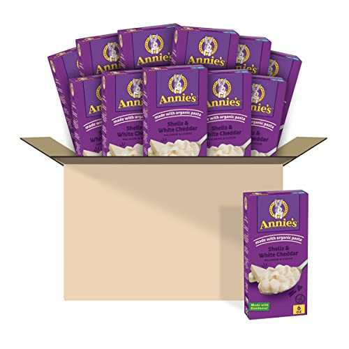 Annie's Macaroni and Cheese Dinner, Shells & White Cheddar With Organic Pasta, 6 Ounce (Pack of 12) - $12.10 or $11.34 /w S&S - Amazon