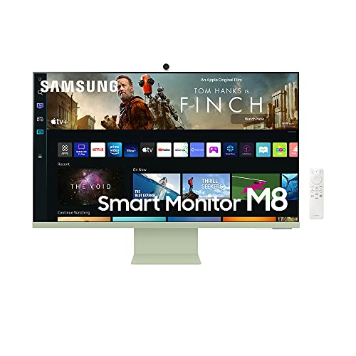 SAMSUNG M8 Series 32-Inch 4K UHD Smart Monitor & Streaming TV with Slim-fit Webcam for PC-Less Experience, 2022, Green - $629.99 + F/S - Amazon