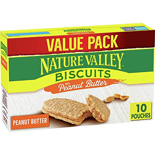 Nature Valley Biscuit Sandwiches, Peanut Butter, 1.35 oz, 10 ct - $4.91 /w S&S - Amazon