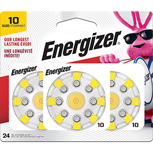 Energizer Hearing Aid Batteries, EZ Turn & Lock (Battery), Size 10 (24 Count) - $6.51 /w S&S - Amazon