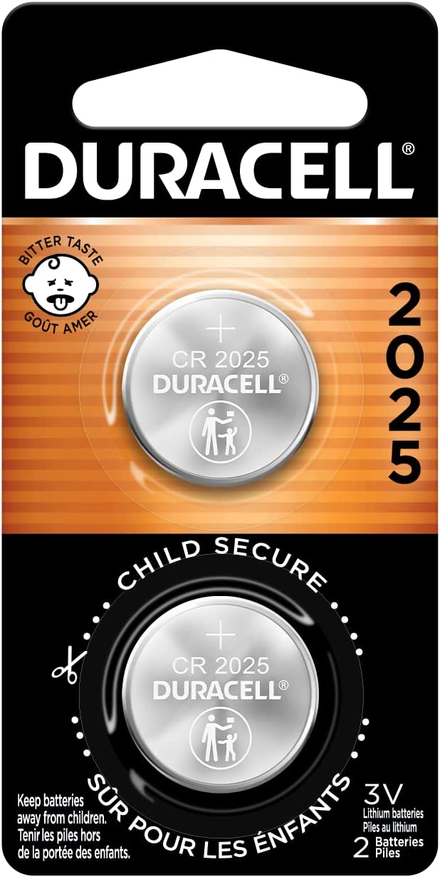 Duracell CR2025 3V Lithium Battery, 2 Count (Pack of 1) - $3.59 /w S&S - Amazon
