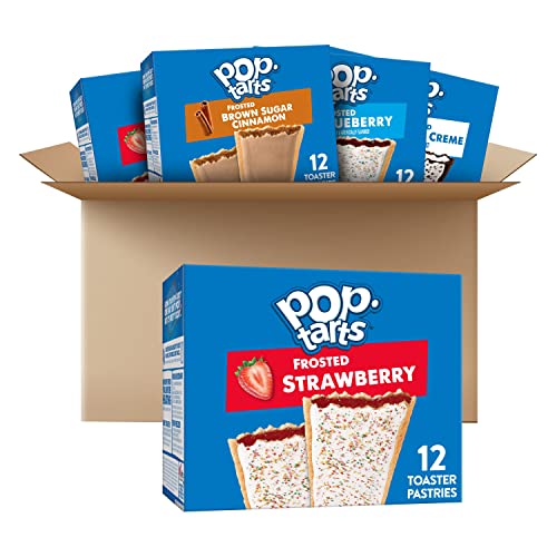 Pop-Tarts Toaster Pastries, 5 Flavor Variety Pack, Breakfast Foods, Fun Snacks for Kids, 5 Boxes (60 Pop-Tarts) - $15.99 /w S&S - Amazon