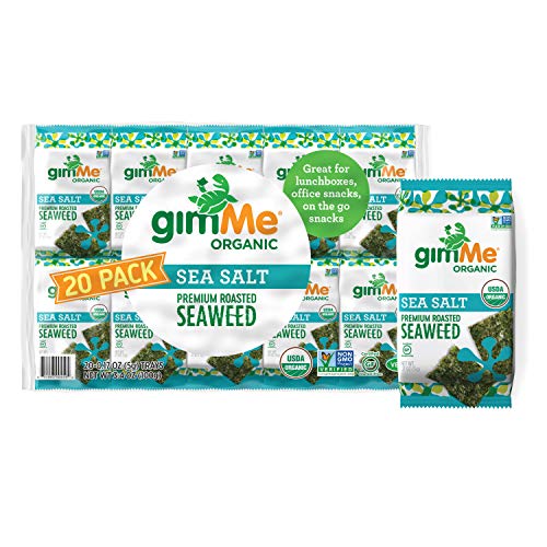 gimMe Organic Roasted Seaweed Sheets - Sea Salt - 20 Count - $9.39 /w S&S - Amazon