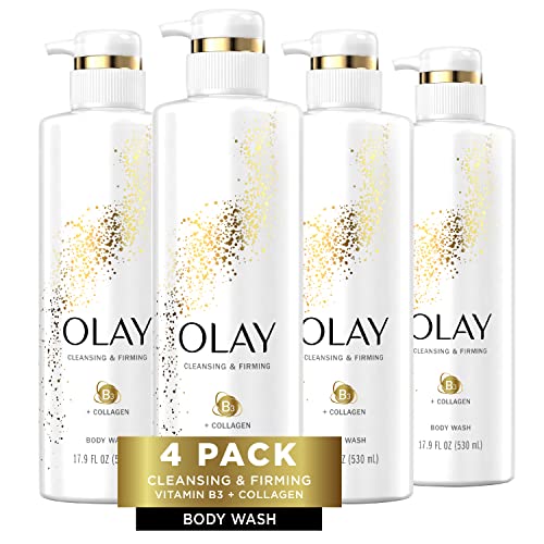 Deal of The Day: Olay Body Wash with Collagen and Vitamin B3, Cleansing & Firming, 17.9 Fl Oz (Pack of 4) - $17.72 /w S&S - Amazon