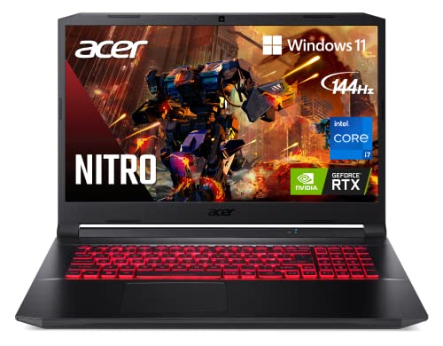 Acer Nitro 5 AN517-54-79L1 Gaming Laptop | Intel Core i7-11800H | RTX 3050Ti Laptop GPU | 17.3" FHD 144Hz IPS Display | 16GB DDR4 | 1TB NVMe SSD - $873.64 + F/S - Amazon