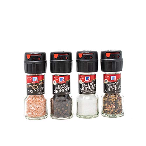 McCormick Salt & Pepper Grinder Variety Pack (Himalayan Pink Salt, Sea Salt, Black Peppercorn, Peppercorn Medley), 0.05 lb - $7.11 /w S&S - Amazon YMMV