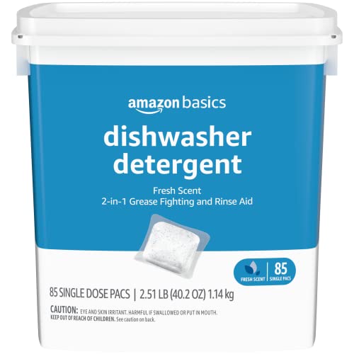 Amazon Basics Dishwasher Detergent Pacs, Fresh Scent, 85 Count (Previously Solimo) - $17.62 /w S&S - Amazon