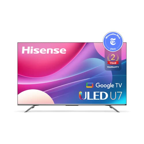 Hisense ULED Premium U7H QLED Series Class Quantum Dot Google 4K Smart TV (55, 65, 75 inches) - from $599.99 + F/S - Amazon