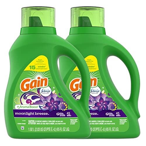 2-Pack 65-Oz Gain + Aroma Boost Liquid Laundry Detergent ...