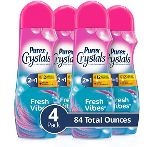 Purex Purex Crystals in-wash Fragrance and Scent Booster, Fresh Vibes, 21 Ounce, 4 Count, 84 Ounce - $10.77 /w S&S - Amazon