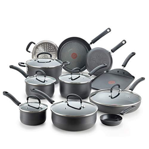 T-fal Ultimate Hard Anodized Nonstick 17 Piece Cookware Set, Black - $122.50 + F/S - Amazon