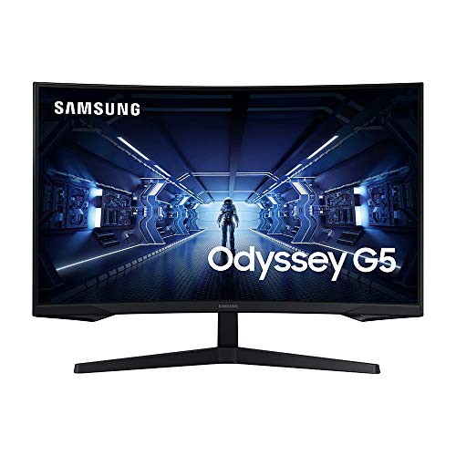 SAMSUNG 32” Odyssey G5 Gaming Monitor, WQHD (2560x1440), 144Hz - $279.99 + F/S - Amazon