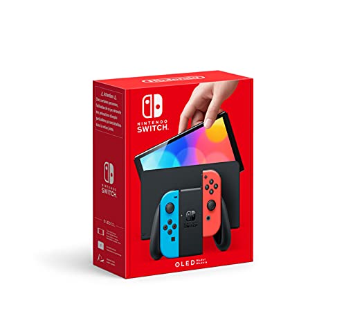 Nintendo Switch (OLED Model) - Neon Blue/Neon Red - $284.04 + F/S - Amazon UK