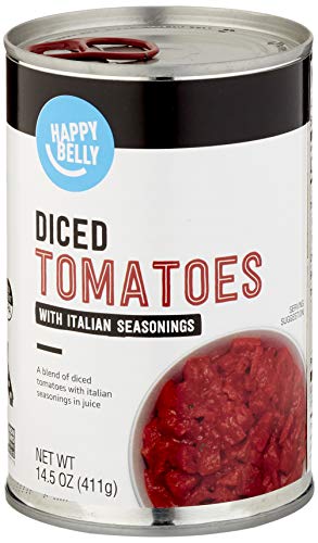 Amazon Brand - Happy Belly Diced Tomatoes, with Italian Seasonings, 14.5 Ounce - $0.79 - Amazon
