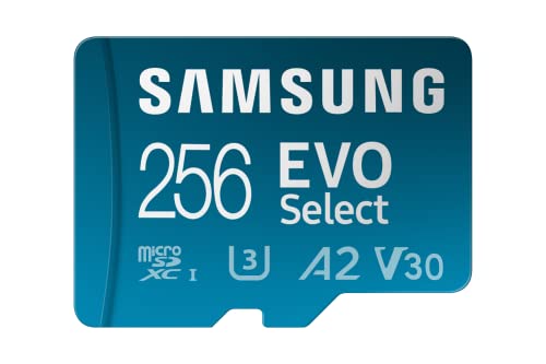 SAMSUNG EVO Select Micro SD-Memory-Card + Adapter, 256GB microSDXC - $23.99 - Amazon