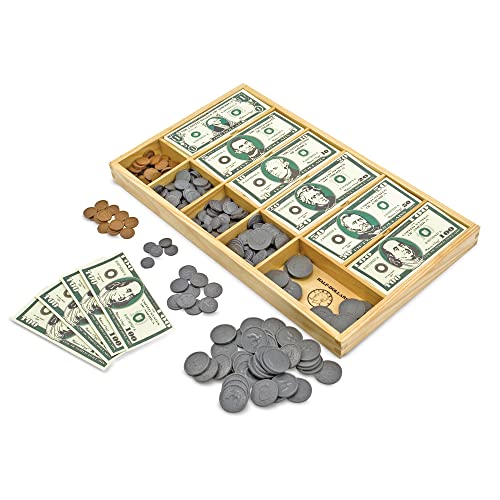 Melissa & Doug Play Money Set - Educational Toy With Paper Bills and Plastic Coins - $9.56 - Amazon