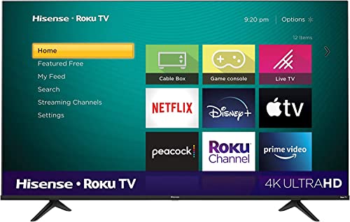 Hisense 43-Inch Class R6 Series Dolby Vision HDR 4K UHD Roku Smart TV with Alexa Compatibility (43R6G) - $199.99 + F/S - Amazon