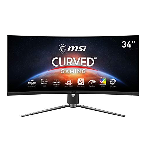 MSI MPG ARTYMIS 343CQR, 34" Gaming Monitor, 3440 x 1440 (UWQHD), 165Hz - $549.99 + F/S - Amazon
