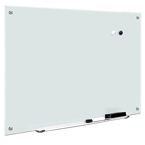 Amazon Basics Glass Board, Magnetic Dry Erase White Boards, Frameless, Infinity, 36 x 24 Inches - $37.43 + F/S - Amazon