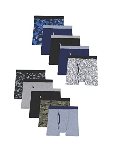 Hanes Boys' ComfortSoft Waistband Boxer Briefs 10-Pack (Assorted/Colors May Vary) - $10.49 - Amazon